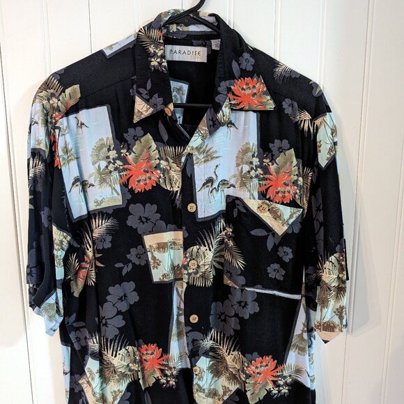 PARADISE by AXIS Mens Hawaiian short sleeve - Picture 1 of 5